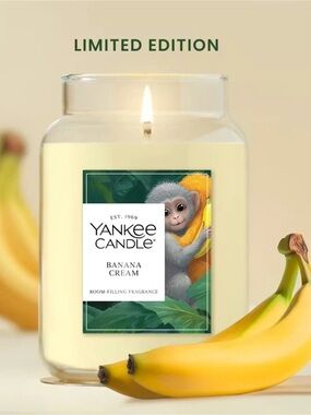 NWT DISCONTINUED Punch the Monkey Yankee Candle, Banana Scent